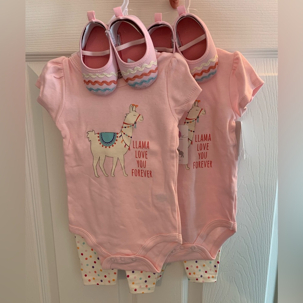 NWT - two llama outfits with shoes included!